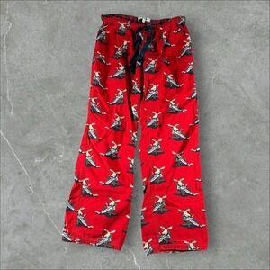 Abercrombie & Fitch Pants Mens Medium Red Moose Print Pajamas Comfy Cozy Leisure
